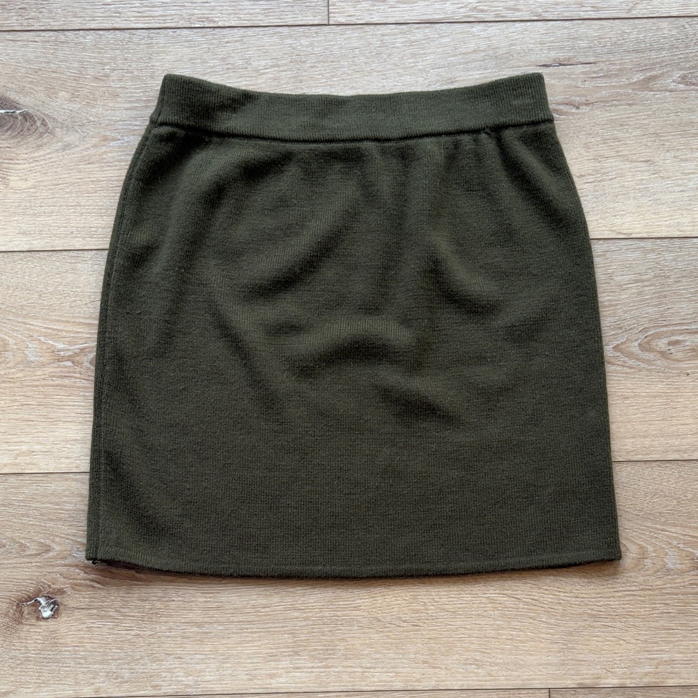 Olive & Oak Dark Green Mini Skirt